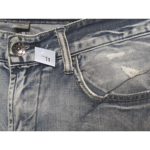 Projek Raw Mens Blue Jeans faded Slim Fit 34Wx32 Straight ProjekRaw distressed - Picture 10 of 11